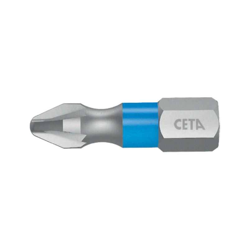 CETA FORM 1/4 Pozidriv (PZ) BİTS UÇ (RENK KODLU)-PZ2X25MM - CB/352TC