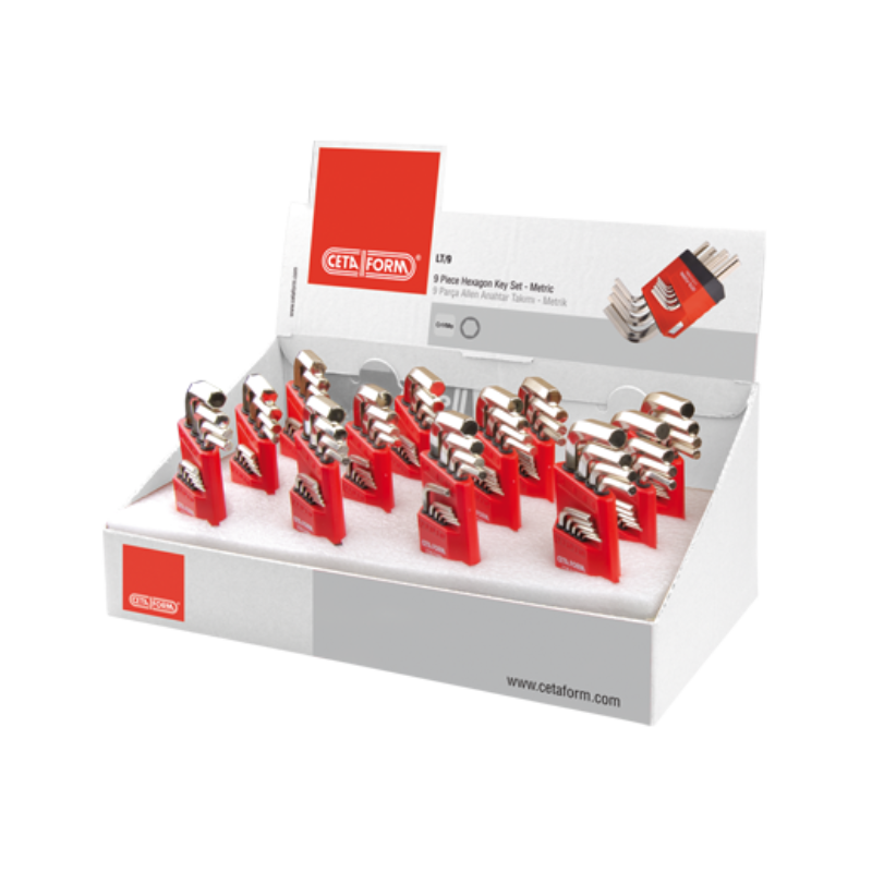 CETA FORM LT/9 L ALLEN ANAHTAR TK. TEŞHİR SETİ (12XLT/9) - LT/9D